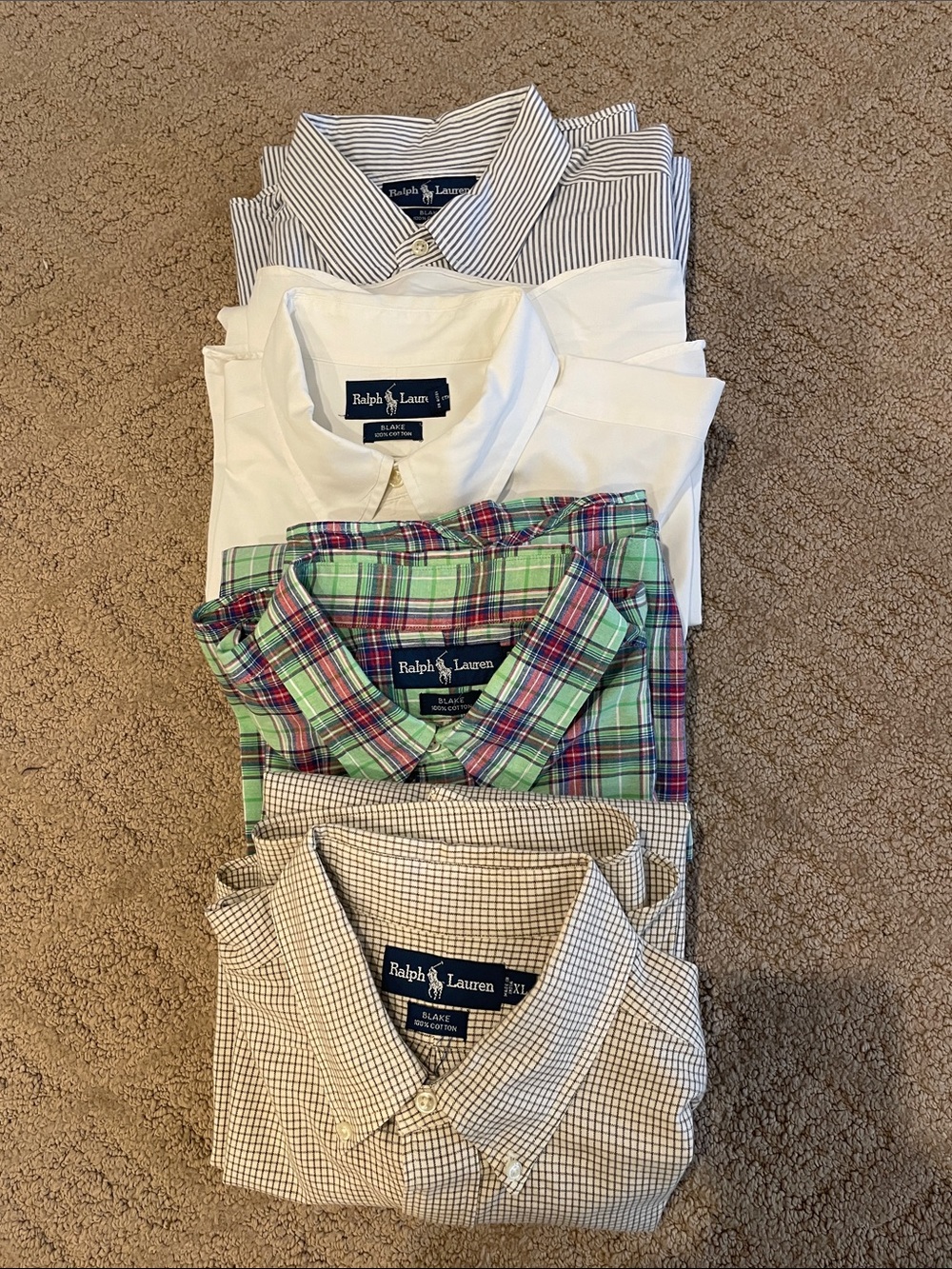 Ralph Lauren Men’s Green Plaid Button-Down Shirt